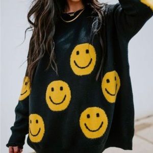 DRESSED IN LALA SMILEY FACE SWEATER